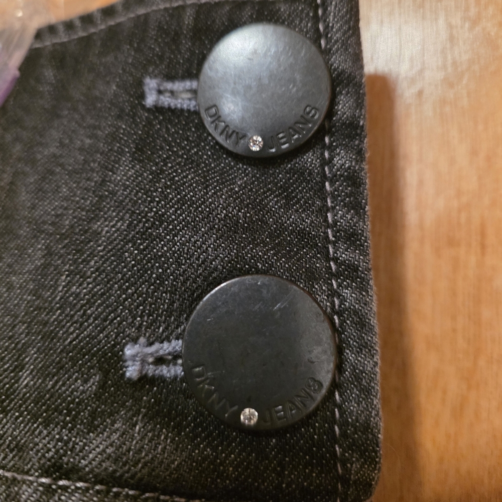 Y2K Vintage DKNY Black Jean Micro Skirt - Picture 3 of 7